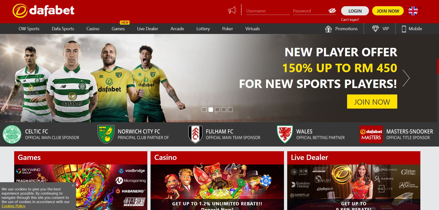 dafabet login